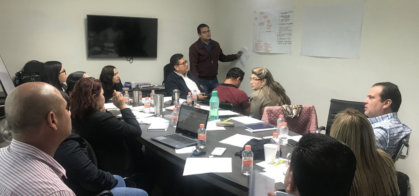 Sesión de consultoría con un equipo directivo
